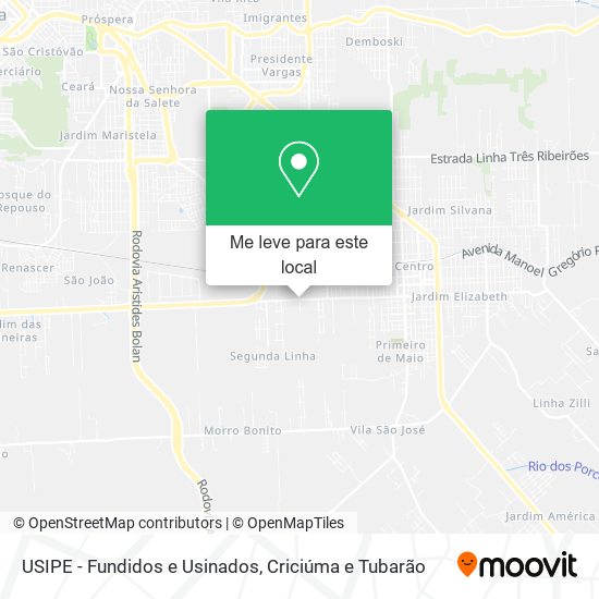 USIPE - Fundidos e Usinados mapa