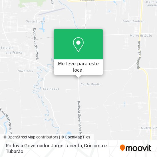 Rodovia Governador Jorge Lacerda mapa