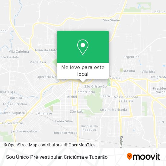 Sou Único Pré-vestibular mapa