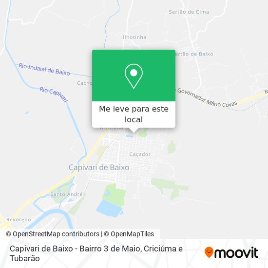 Capivari de Baixo - Bairro 3 de Maio mapa