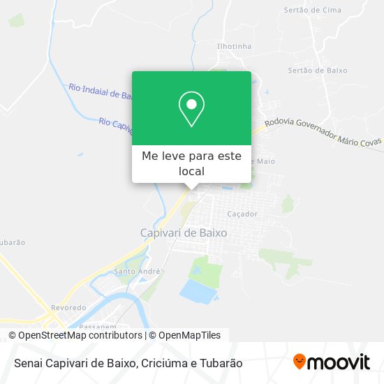 Senai Capivari de Baixo mapa