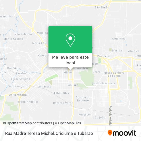 Rua Madre Teresa Michel mapa