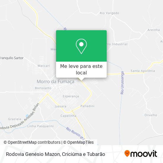 Rodovia Genésio Mazon mapa