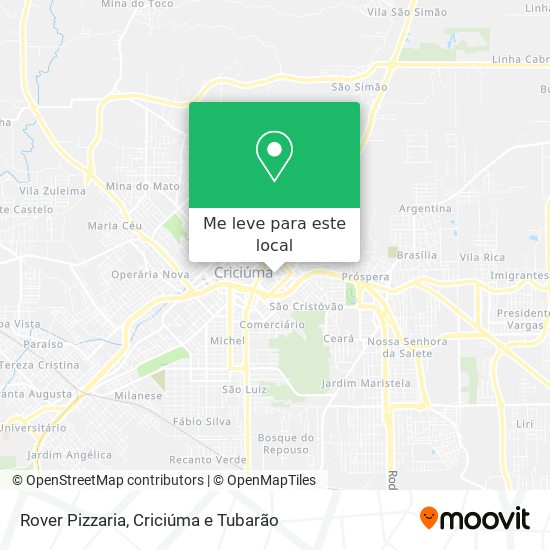 Rover Pizzaria mapa