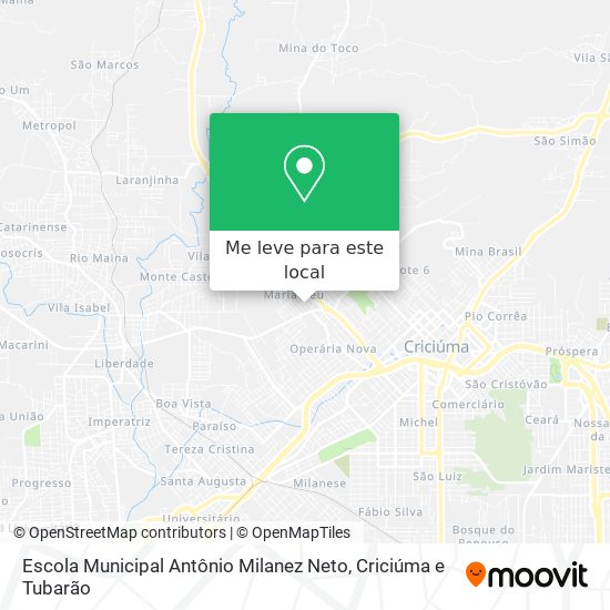 Escola Municipal Antônio Milanez Neto mapa