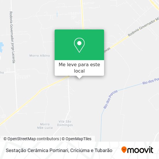 Sestação Cerâmica Portinari mapa