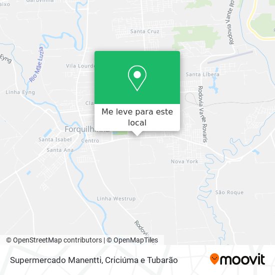 Supermercado Manentti mapa