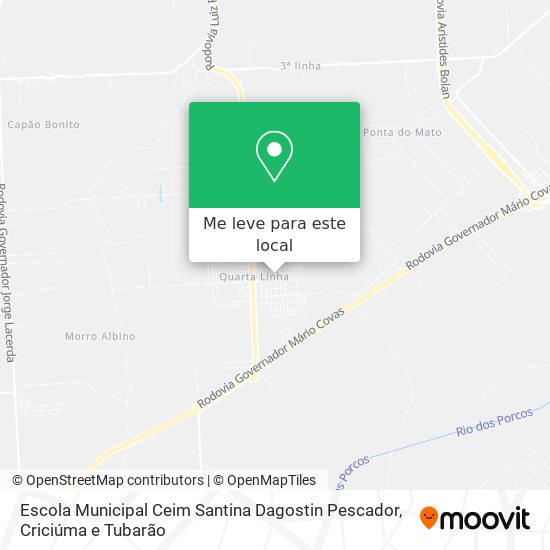 Escola Municipal Ceim Santina Dagostin Pescador mapa