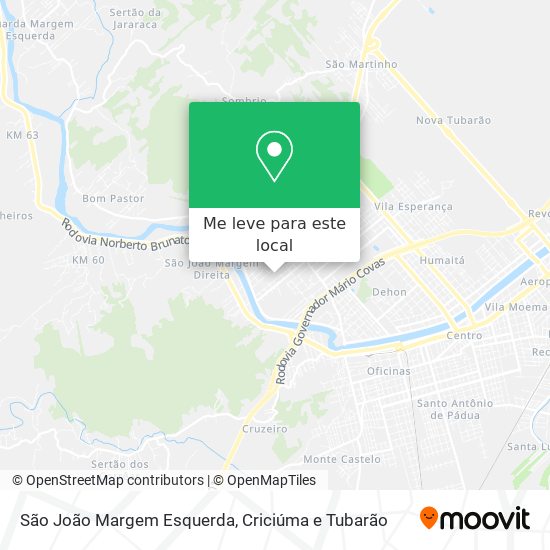 São João Margem Esquerda mapa