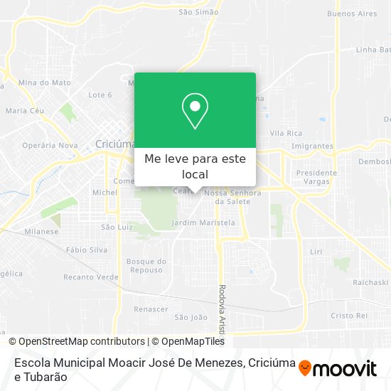 Escola Municipal Moacir José De Menezes mapa