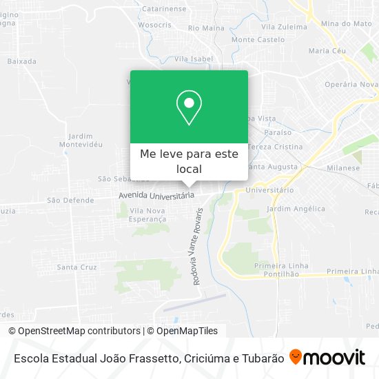 Escola Estadual João Frassetto mapa