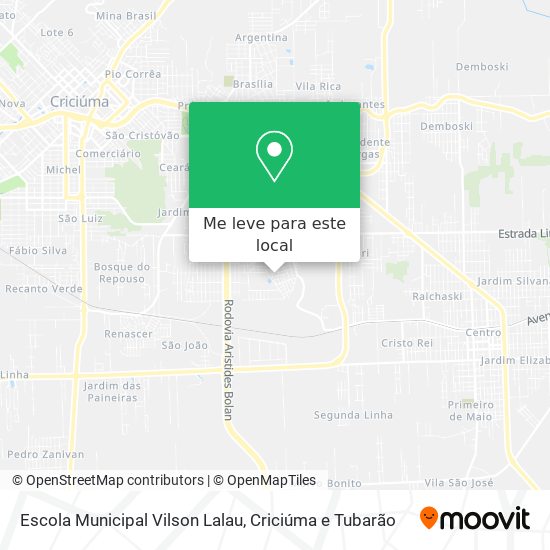 Escola Municipal Vilson Lalau mapa