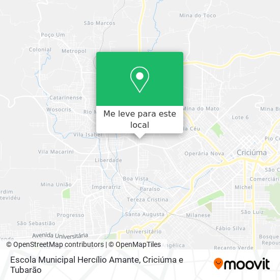 Escola Municipal Hercílio Amante mapa