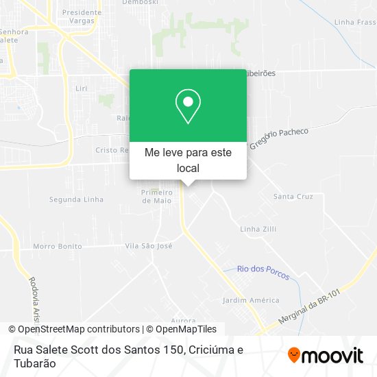 Rua Salete Scott dos Santos 150 mapa