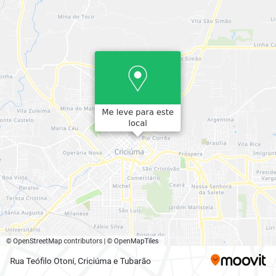 Rua Teófilo Otoní mapa