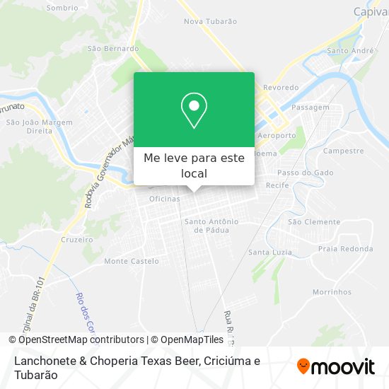Lanchonete & Choperia Texas Beer mapa