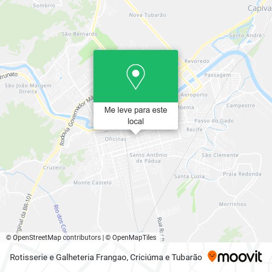 Rotisserie e Galheteria Frangao mapa