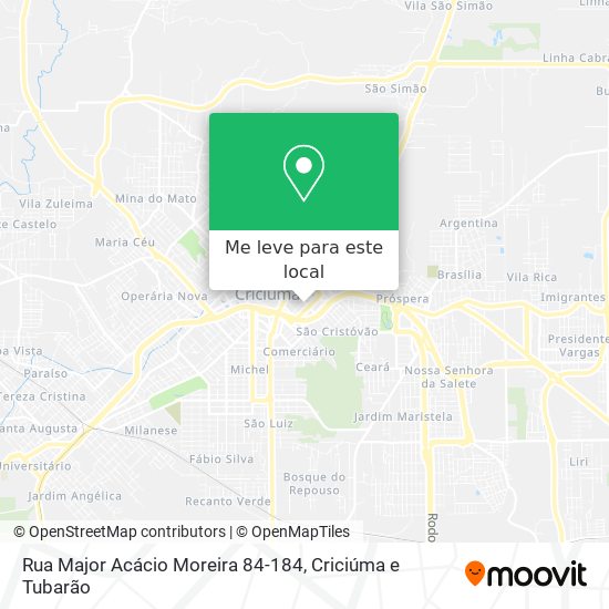 Rua Major Acácio Moreira 84-184 mapa