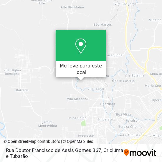 Rua Doutor Francisco de Assis Gomes 367 mapa