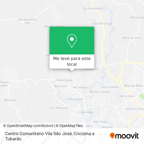 Centro Comunitário Vila São José mapa