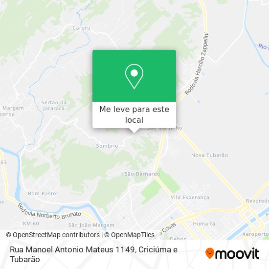 Rua Manoel Antonio Mateus 1149 mapa