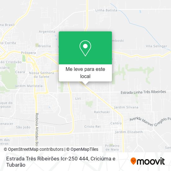 Estrada Três Ribeirões Icr-250 444 mapa