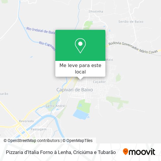 Pizzaria d'Italia Forno à Lenha mapa