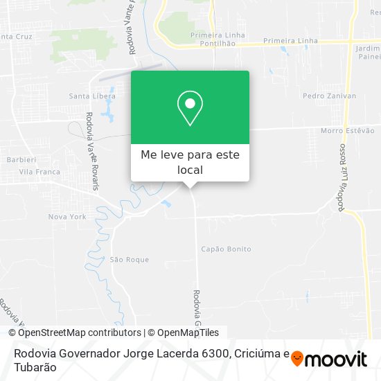 Rodovia Governador Jorge Lacerda 6300 mapa