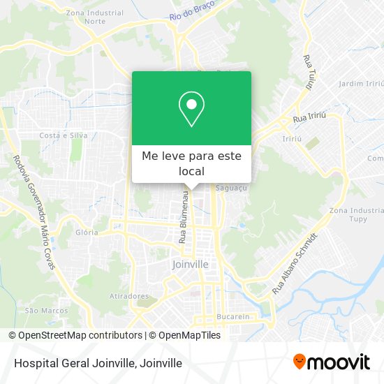 Hospital Geral Joinville mapa