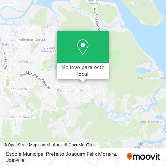 Escola Municipal Prefeito Joaquim Félix Moreira mapa