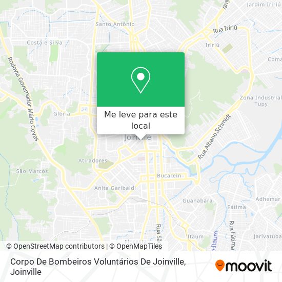 Corpo De Bombeiros Voluntários De Joinville mapa