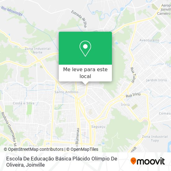 Escola De Educação Básica Plácido Olímpio De Oliveira mapa