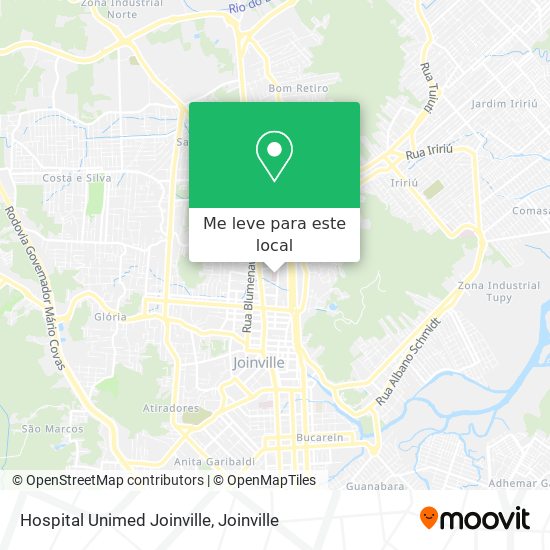 Hospital Unimed Joinville mapa
