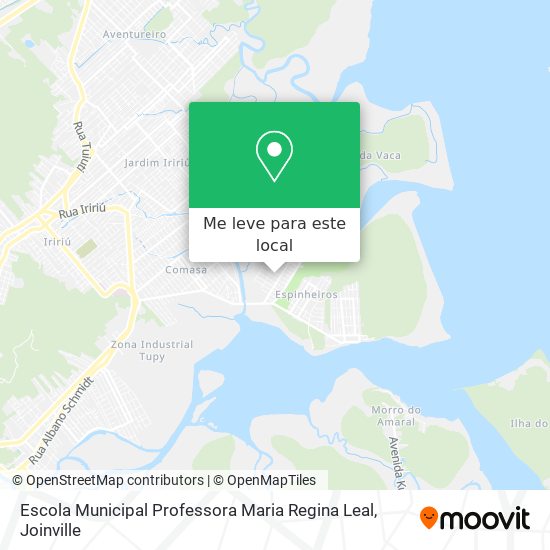 Escola Municipal Professora Maria Regina Leal mapa