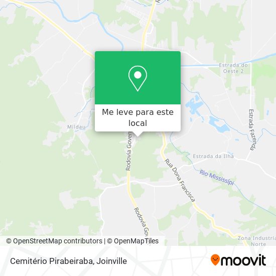Cemitério Pirabeiraba mapa