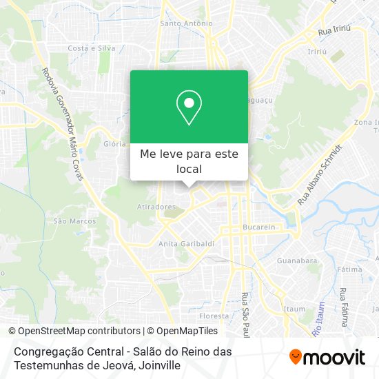 Congregação Central - Salão do Reino das Testemunhas de Jeová mapa