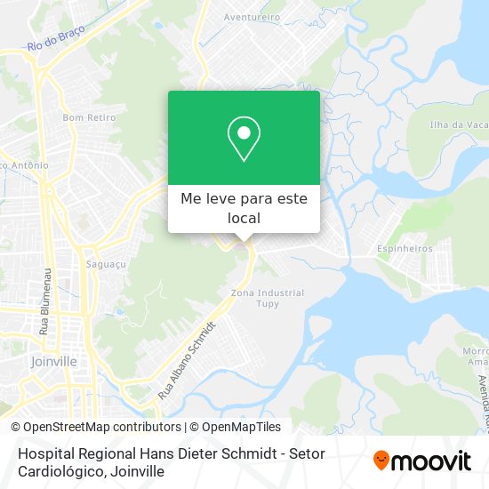 Hospital Regional Hans Dieter Schmidt - Setor Cardiológico mapa