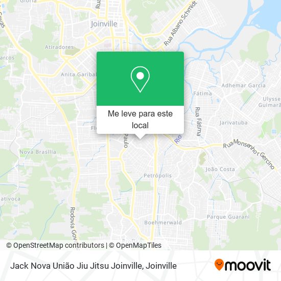 Jack Nova União Jiu Jitsu Joinville mapa
