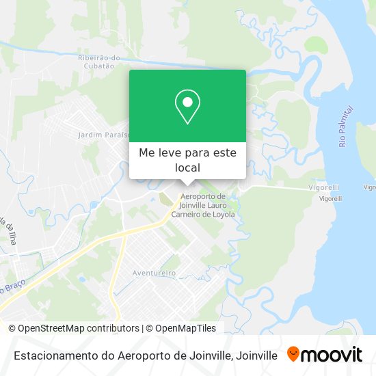 Estacionamento do Aeroporto de Joinville mapa