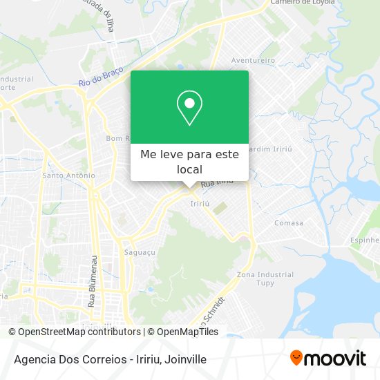Agencia Dos Correios - Iririu mapa