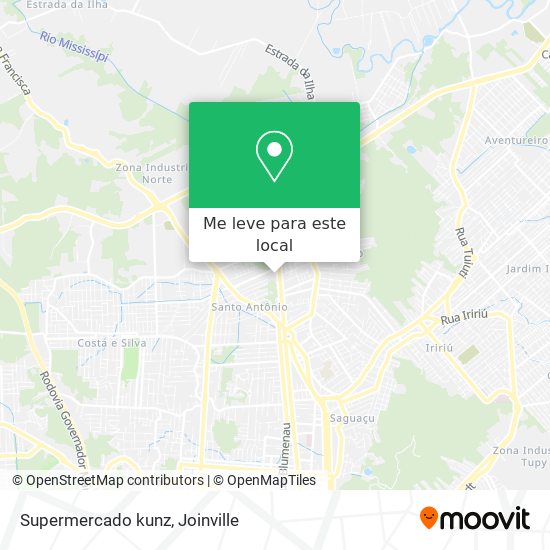 Supermercado kunz mapa