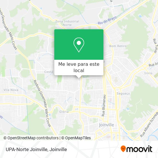 UPA-Norte Joinville mapa