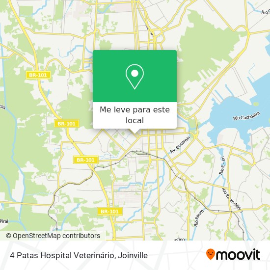 4 Patas Hospital Veterinário mapa