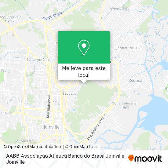 AABB Associação Atlética Banco do Brasil Joinville mapa