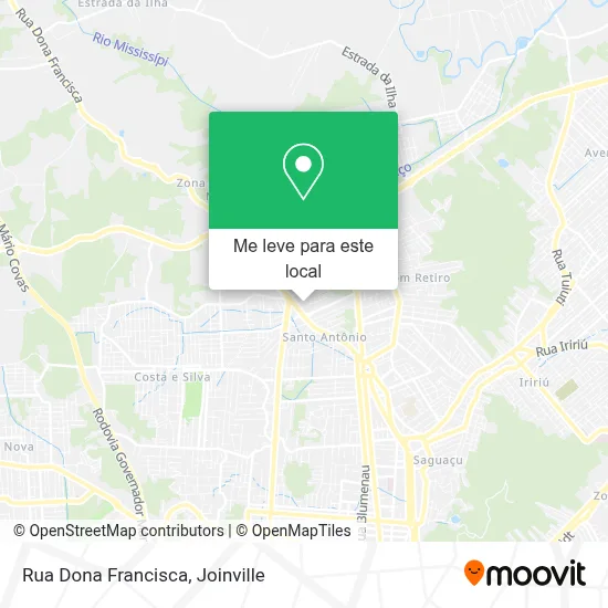 Rua Dona Francisca mapa