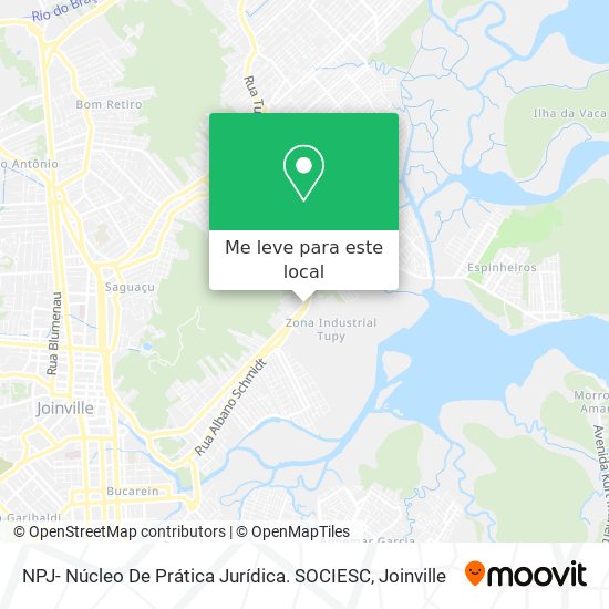 NPJ- Núcleo De Prática Jurídica. SOCIESC mapa
