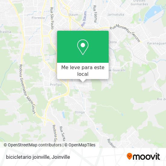 bicicletario joinville mapa
