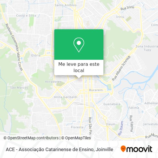 ACE - Associação Catarinense de Ensino mapa