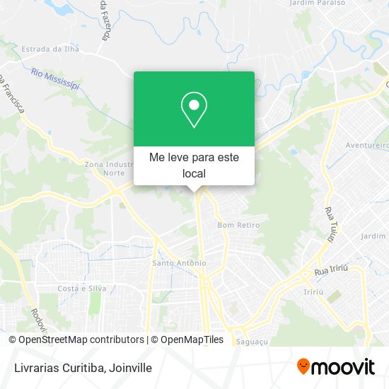 Livrarias Curitiba mapa