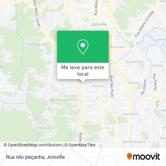 Rua nilo peçanha mapa
